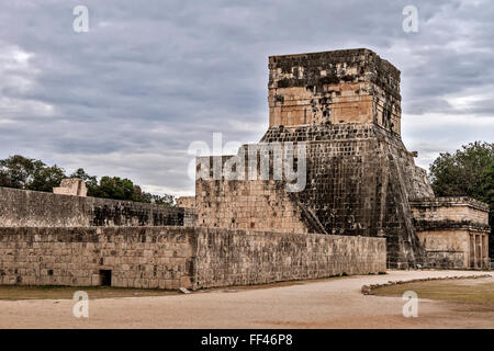 Grande palla Chichen Itza messico Foto Stock