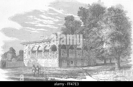 Casa DANAPUR, Arrah fortificato contro rivoltosi in 1857. Illustrated London News Foto Stock