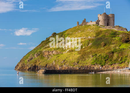 Criccieth Castle, Gwynedd, Wales, Regno Unito, Europa. Foto Stock