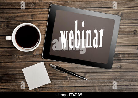 Webinar sulla parola digitale compressa Foto Stock