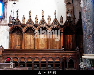 La chiesa a Hoarwithy, Herefordshire è affascinante mosaici e sculture, finanziato da Thomas Hutchinson Foto Stock