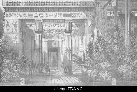 Londra Crystal Palace-Egypt Court-Beni Hassan tomba 1854. Illustrated London News Foto Stock