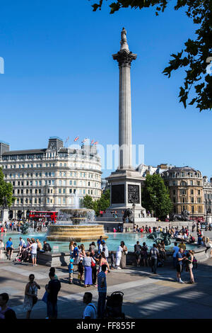 Trafalgar Square, Londra. Foto Stock