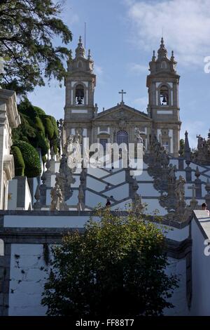 Bom Jesus do Monte ,'Buon Gesù di monte.',Braga, Portogallo. Foto Stock