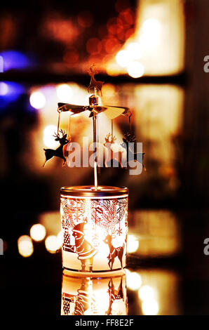 Candela Merry Go Round di Natale Foto Stock