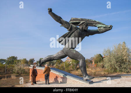 Comunista-ser Repubblica dei Consigli monumento al Memento Park, Budapest, Ungheria Foto Stock