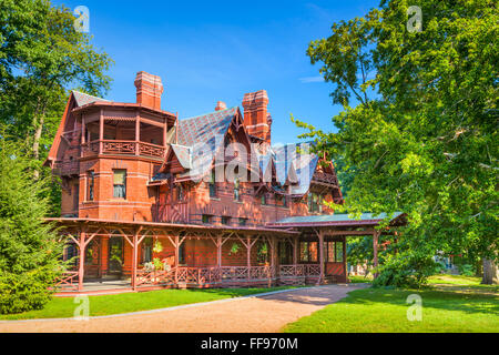 Il Mark Twain House e Museo di Hartford, Connecticut, Stati Uniti d'America. Foto Stock