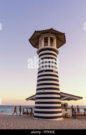 Playa Dominicus, il Lighthouse Beach Bar, Iberostar Hacienda Dominicus, La Romana, Repubblica Dominicana Foto Stock