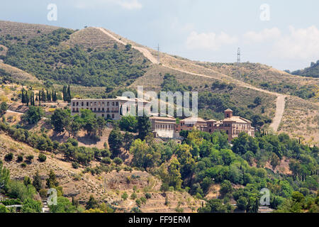 Spagna Granada - Abadia del monastero di Sacromonte da Alhambra Foto Stock