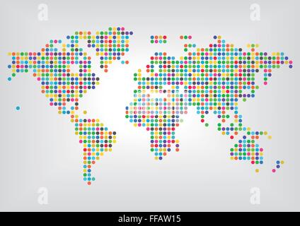 Diversità colorato intorno al mondo illustrazione vettoriale Illustrazione Vettoriale