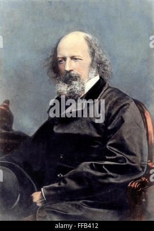 Signore Alfred Tennyson /n(1809-1892). Inglese barone e poeta. Olio Sopra una fotografia, c1870. Foto Stock