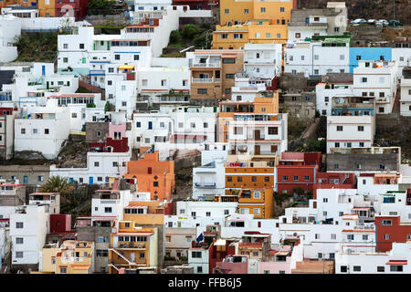 Case colorate di San Andres, Tenerife, Isole Canarie, Spagna Foto Stock