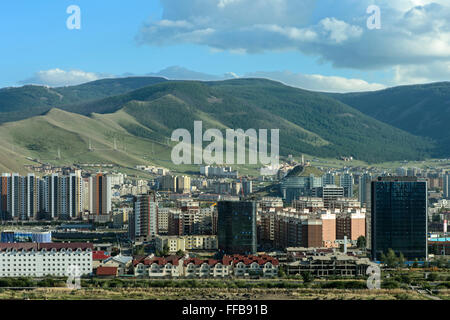 Di nuova costruzione zona residenziale, Ulan Bator, Mongolia Foto Stock
