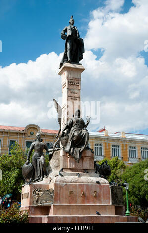 Pedro Murillo statua - La Paz - Bolivia Foto Stock