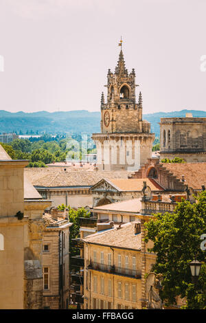 Torre dell Orologio Jaquemart in Avignone, Provenza, Francia Foto Stock