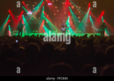 Torino, Italia. 11 Febbraio 2016. Il cantante italiano Max Gazz suona dal vivo durante un concerto alla Concordia il 11 febbraio 2016 a Torino Foto Stock