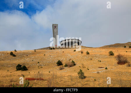 Monumento Buzludzha ex partito comunista quartier generale, Bulgaria, Europa orientale Foto Stock