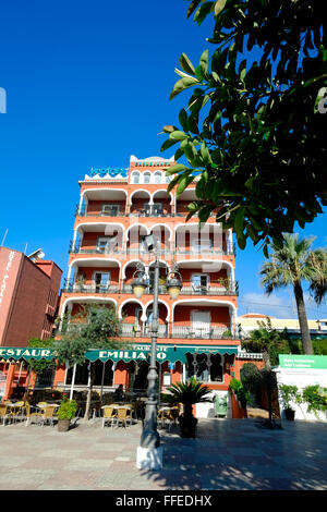 Hotel Casablanca, Plaza de San Cristóbal, Almuñécar, Costa Tropical, Andalusia. Spagna Foto Stock