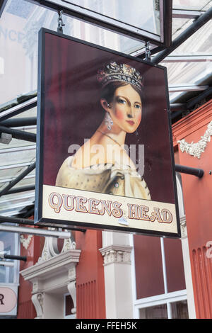 Queens Head pub bar segno su Queen Street, Auckland,l'isola nord,Nuova Zelanda,pacifico, Foto Stock