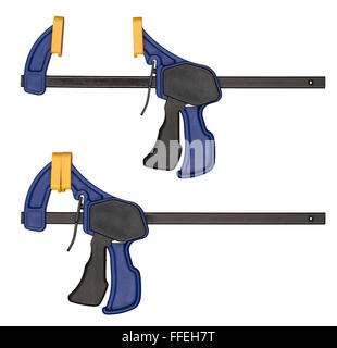 Bar moderno la fascetta con quick release. Lo strumento può essere utilizzato in falegnameria, carpenteria o altri mestieri. Foto Stock