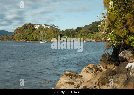 Golden Bay, l'isola di Stewart, Nuova Zelanda Foto Stock