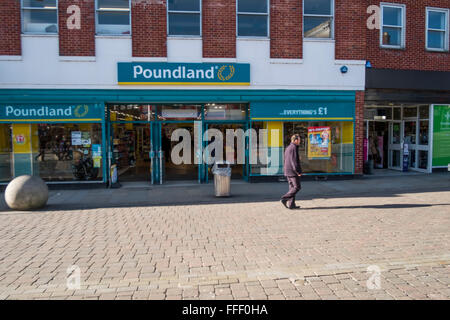 Poundland in Andover Hampshire Foto Stock