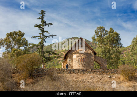 Chiesa dei Santi Gioacchino e Anna, Kaliana, monti Troodos, Cipro Foto Stock