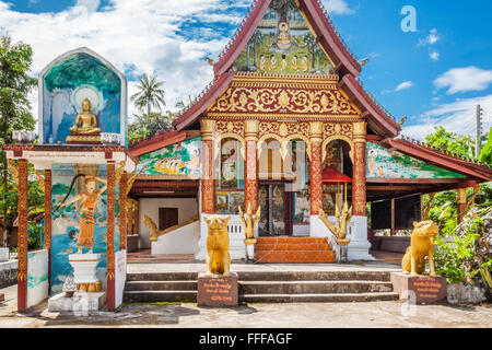 Repubblica democratica popolare del Laos, Luang Prabang Provincia, Wat Ansavanararm tempio buddista a Bak en Foto Stock
