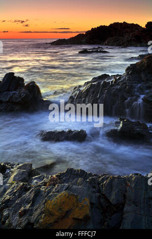 Seconda Valle Tramonto Fleurieu Peninsula South Australia Foto Stock