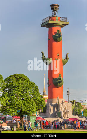 Colonna rostrale, San Pietroburgo, Russia Foto Stock