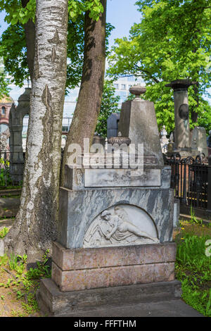 Il cimitero di Lazzaro, Alexander Nevsky Lavra, San Pietroburgo, Russia Foto Stock