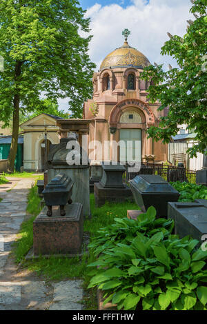 Il cimitero di Lazzaro, Alexander Nevsky Lavra, San Pietroburgo, Russia Foto Stock