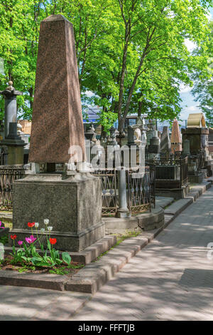 Il cimitero di Lazzaro, Alexander Nevsky Lavra, San Pietroburgo, Russia Foto Stock