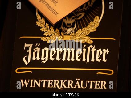 Markenname: "Jaegermeister', Dezember 2013, Berlino. Foto Stock