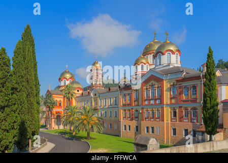 Il nuovo monastero di Athos, New Athos, Abkhazia, Georgia Foto Stock