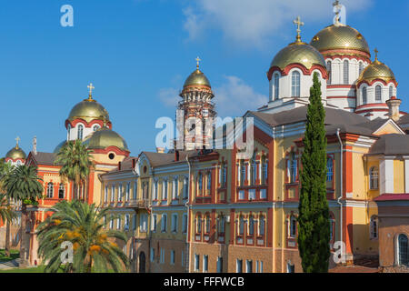 Il nuovo monastero di Athos, New Athos, Abkhazia, Georgia Foto Stock