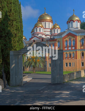 Il nuovo monastero di Athos, New Athos, Abkhazia, Georgia Foto Stock