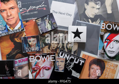 David Bowie - raccolta di album,vinil,cd riviste e memorabilia con David Bowie immagine Foto Stock