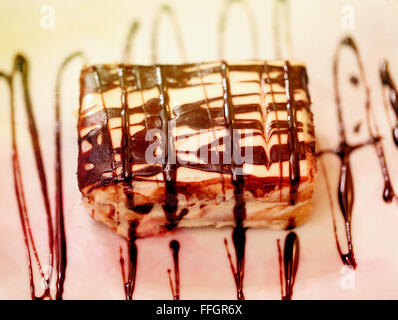 Una deliziosa torta al cioccolato un fotografato vicino fino Foto Stock