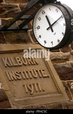 Istituto di Kilburn orologio, , North Yorkshire Foto Stock