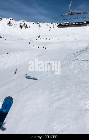 Flaine stazione sciistica in Gran Massiccio, sulle Alpi francesi Foto Stock