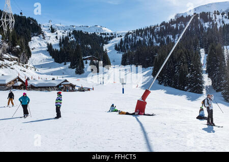 Flaine stazione sciistica in Gran Massiccio, sulle Alpi francesi Foto Stock