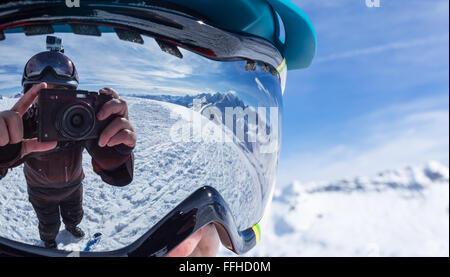 Flaine stazione sciistica in Gran Massiccio, sulle Alpi francesi Foto Stock