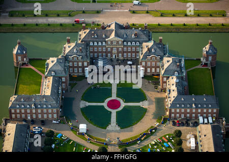 Vista aerea, Schloss Nordkirchen, classica open-air spettacolo 'Notte di migliaia di ceri" presso il castello di Nordkirchen, barocco Foto Stock