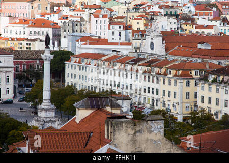 Lisbona - Visite turistiche da Santa Justa Elevator / lift #6 Foto Stock