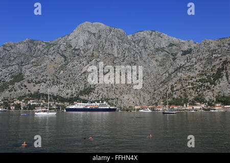 Vista panoramica di Kotor, Montenegro Foto Stock