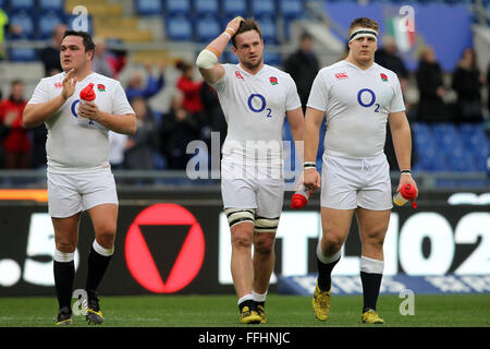 Roma, Italia, 14 feb 2016. RBS 6 Nazioni campionati tra Italia vs Inghilterra a dello Stadio Olimpico su Februry 14, 2016 in Roma. (Ph Marco Iacobucci) Credito: marco iacobucci/Alamy Live News Foto Stock