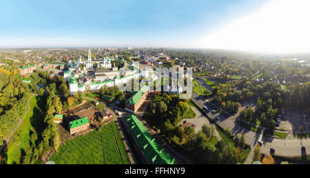 Antenna vista panoramica del Lavra della Trinità di San Sergio a Sergiev Posad, Russia. Foto Stock