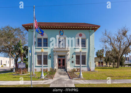 Il municipio costruito nel 1926 nella storica città vecchia di Arcadia Florida Foto Stock