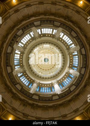La cupola dall'interno il Campidoglio dell'Idaho Boise, Idaho. Foto Stock